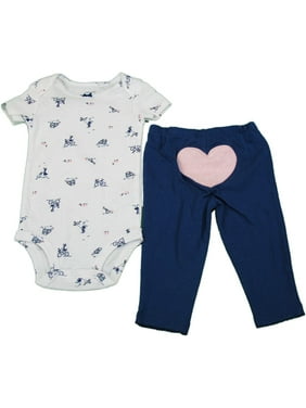 6//9 Months Infant Girls Mini Bean 2pc Pink /& Gray Set Size 3//6 Months